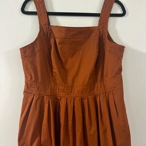 Knox Rose Terracotta Back Smocked Pleated MidiDress